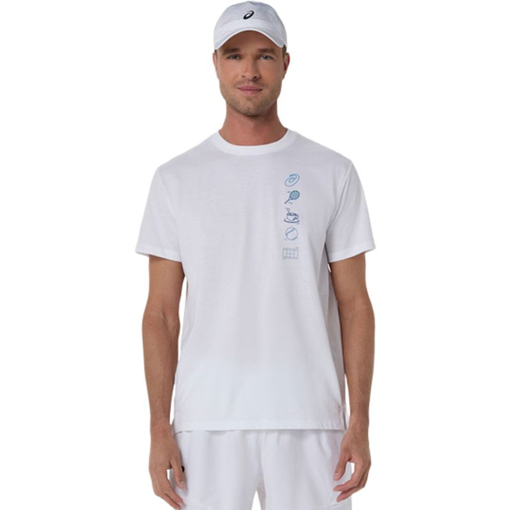 Теннисная футболка Asics Game Seasonal Graphic - brilliant white