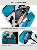 Спортивная сумка цилиндр (Бирюзовый)