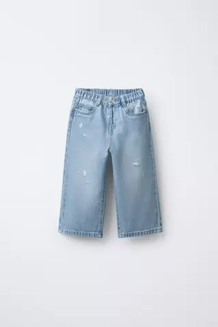 ZARA ДЖИНСЫ WIDE LEG, ГОЛУБОЙ
