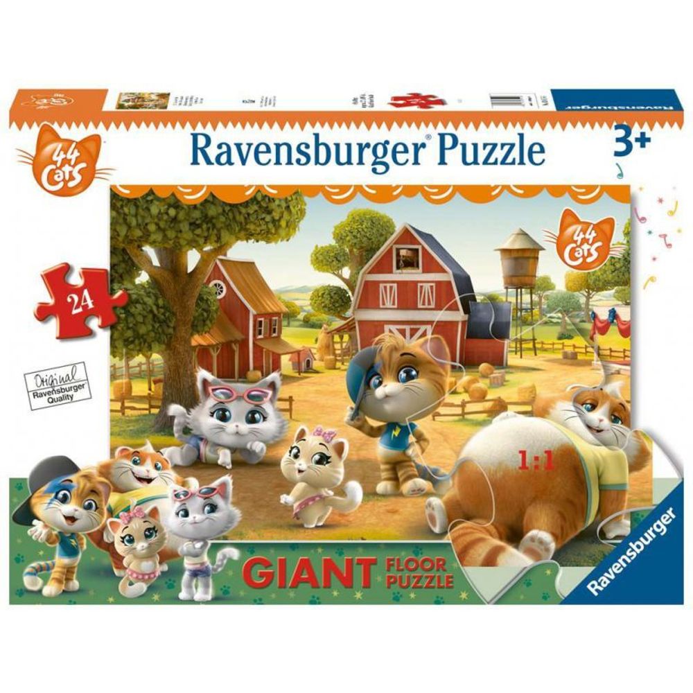 Ravensburger - Напольный пазл 44 кошки на ферме 24 шт. 030156