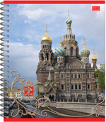 Тетрадь общая 96 листов на металлическом гребне "Виды Санкт-Петербурга"