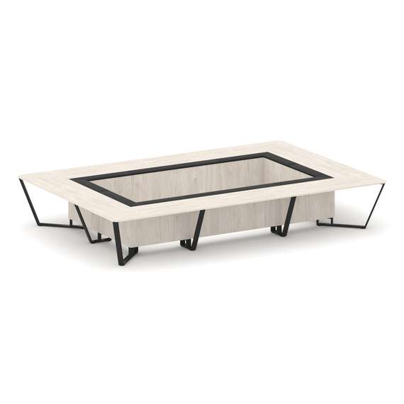 Steel Meet Стол переговорный прямоугольный KM-PR.B.SP-20K Денвер Светлый/Графит Глянец/Металл Черный