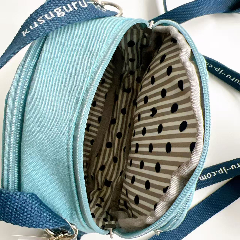 Мини-сумка пошет (pochette) с кошкой Корицей, с ремнем, ANIMAL MODE, синий, 26-9403-2, KUSUGURU