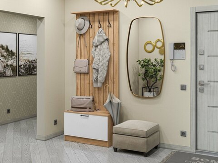 Прихожая Стиль-01 White In 2S Дуб Вотан