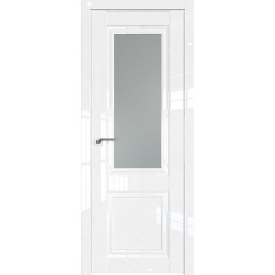 Межкомнатная дверь глянцевая Profil Doors 123L белый люкс остеклённая