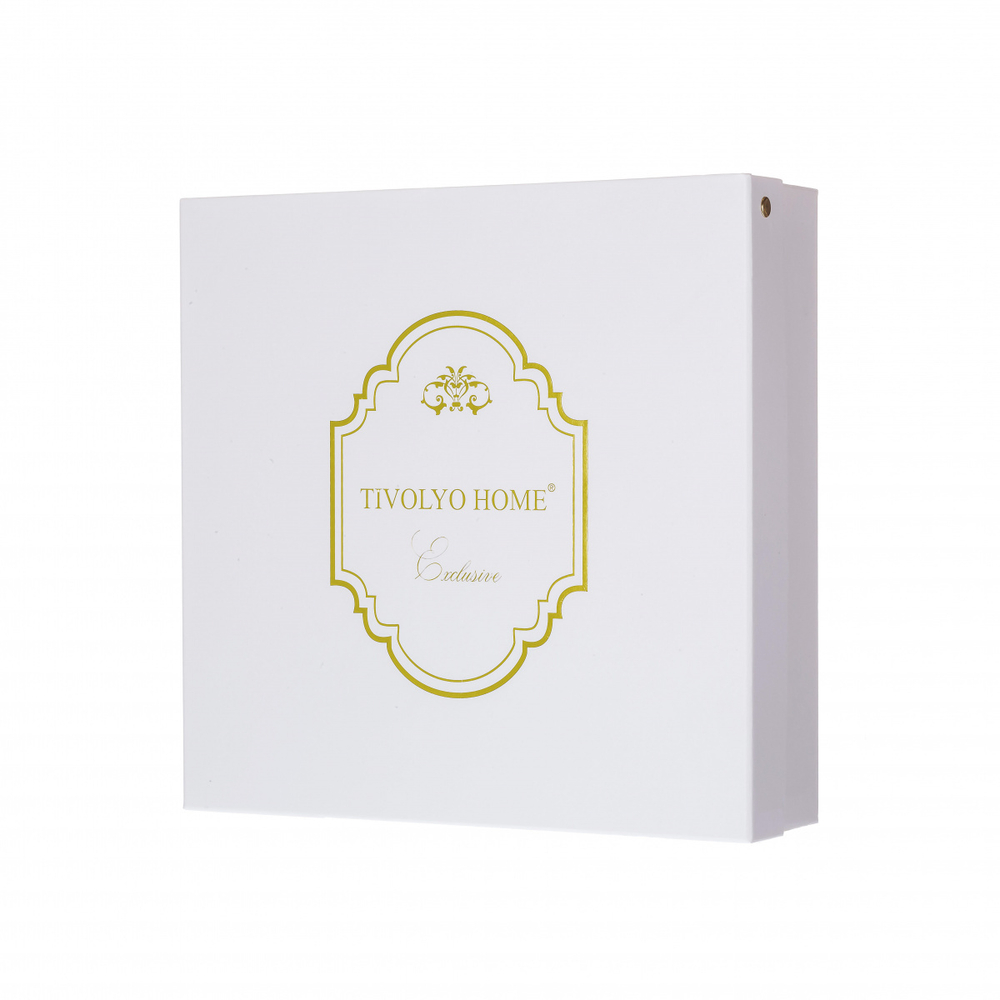 Постельное белье 2 спальное евро Tivolyo home Jaquard белое