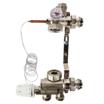 Насосно-смесительный узел ROMMER - 1" (термоклапан 20-60°C, выносной датчик, без насоса)