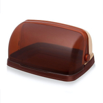 Хлебница "Колосок" с откидной прозрачной крышкой цвет в ассортименте