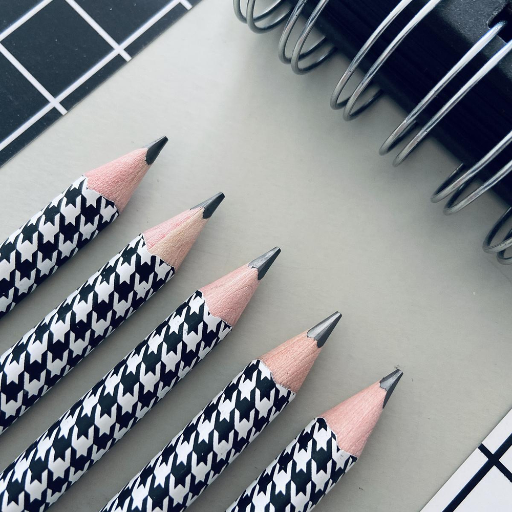 Карандаш ч/г 3,5мм. 4В супер мягкий "HappyGraphix Модный паттерн" (BrunoVisconti)