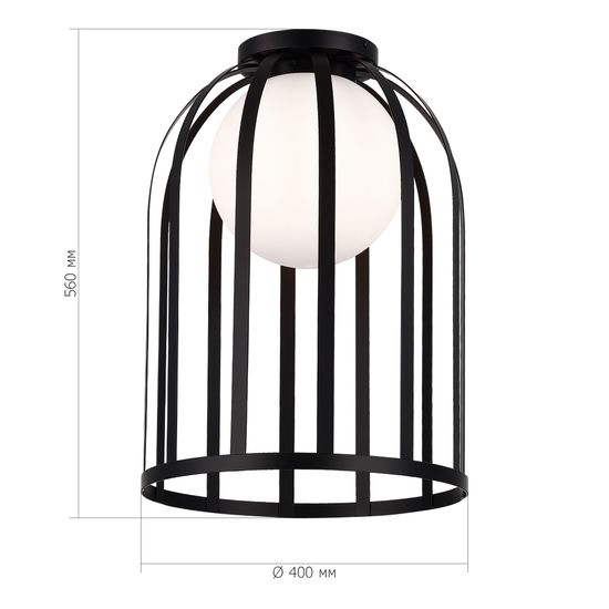 SL6129.402.01 Светильник потолочный ST-Luce Черный/Белый E27 1*60W NORDIC