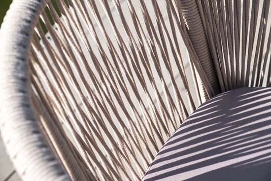 "Диего" обеденная группа на 4 персоны, круглый стол "дуб", цвет бежевый