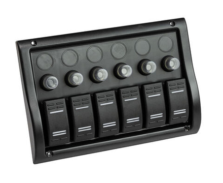 Панель бортового питания 6 переключателей, индикация, автоматы