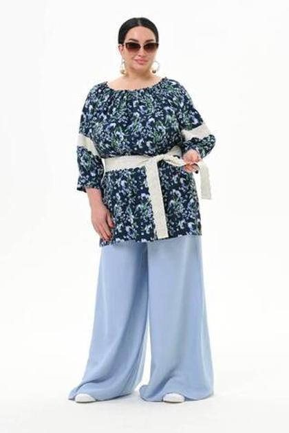 Блуза в стиле кантри с кружевной отделкой