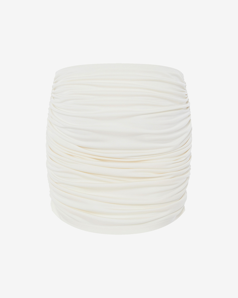 Юбка мини из трикотажа со сборкой