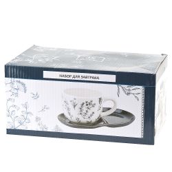Набор для завтрака: чашка и блюдце " " 23*15*10,5см. v=500мл. (керамика)