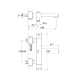 Steinberg Серия 230 Термостат для ванны/душа, настенный, 1/2“ с регулировкой температуры и расхода воды с переключателем, с защитой от обратного потока, хром 230 3100