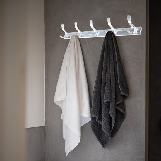 Крючки двойные на планке 5 шт. Besser BS 8215 (45,5х5,5х6,5 см) из хромированного цинкового сплава