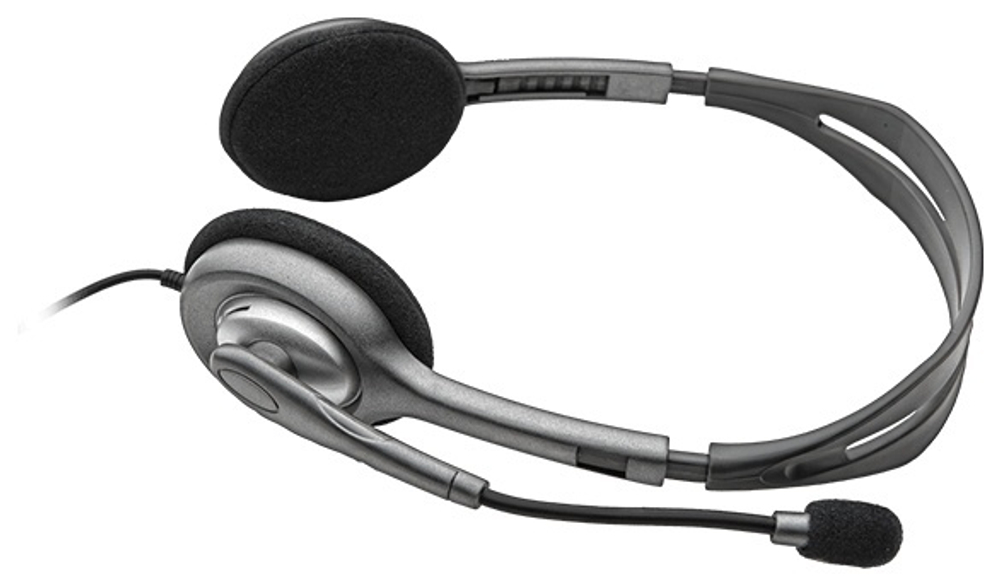 Наушники Logitech Stereo Headset H111 серый-черный
