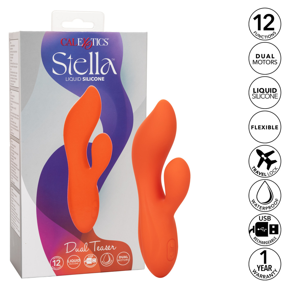 CalExotics Stella Liquid Silicone Dual Teaser - Вибратор кролик
