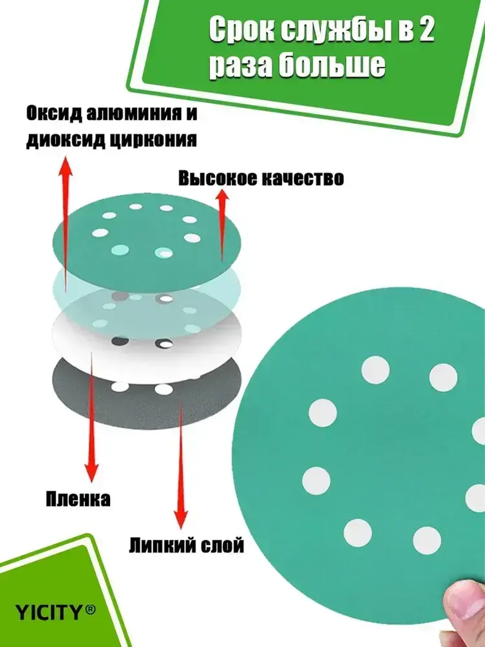 Набор наждачных шлифовальных кругов 125 мм / 60шт /Р600,P800,P1000,P1200,P1500,P2000;