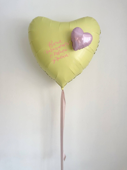 Большое сердце сливочный-светло желтый №4865