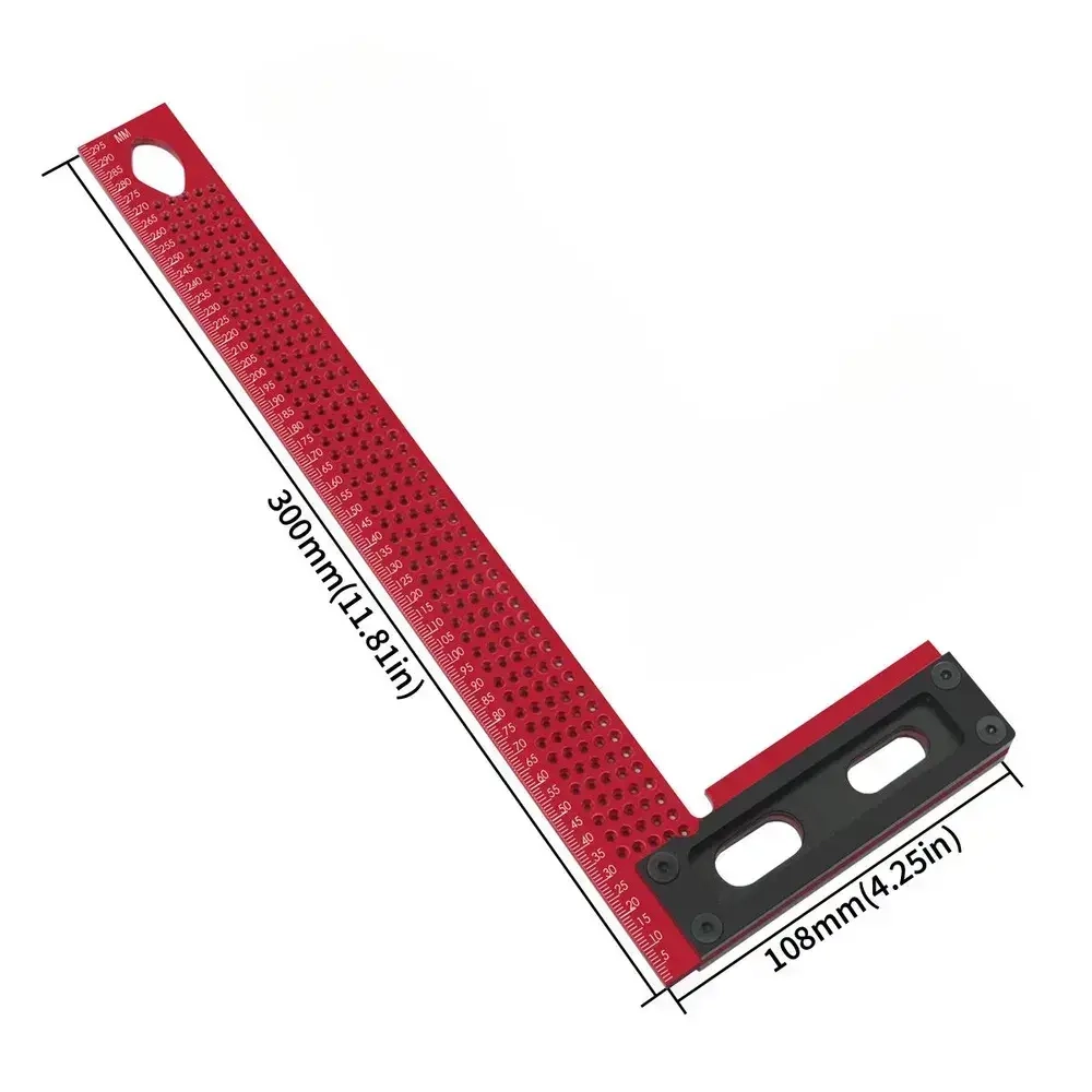 FNICEL Линейка/угольник 300мм, Алюминий