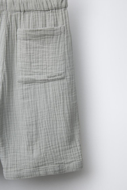 ZARA ОДНОТОННЫЕ ШОРТЫ ИЗ РЕЛЬЕФНОЙ ТКАНИ, ЖЕМЧУЖНО-СЕРЫЙ