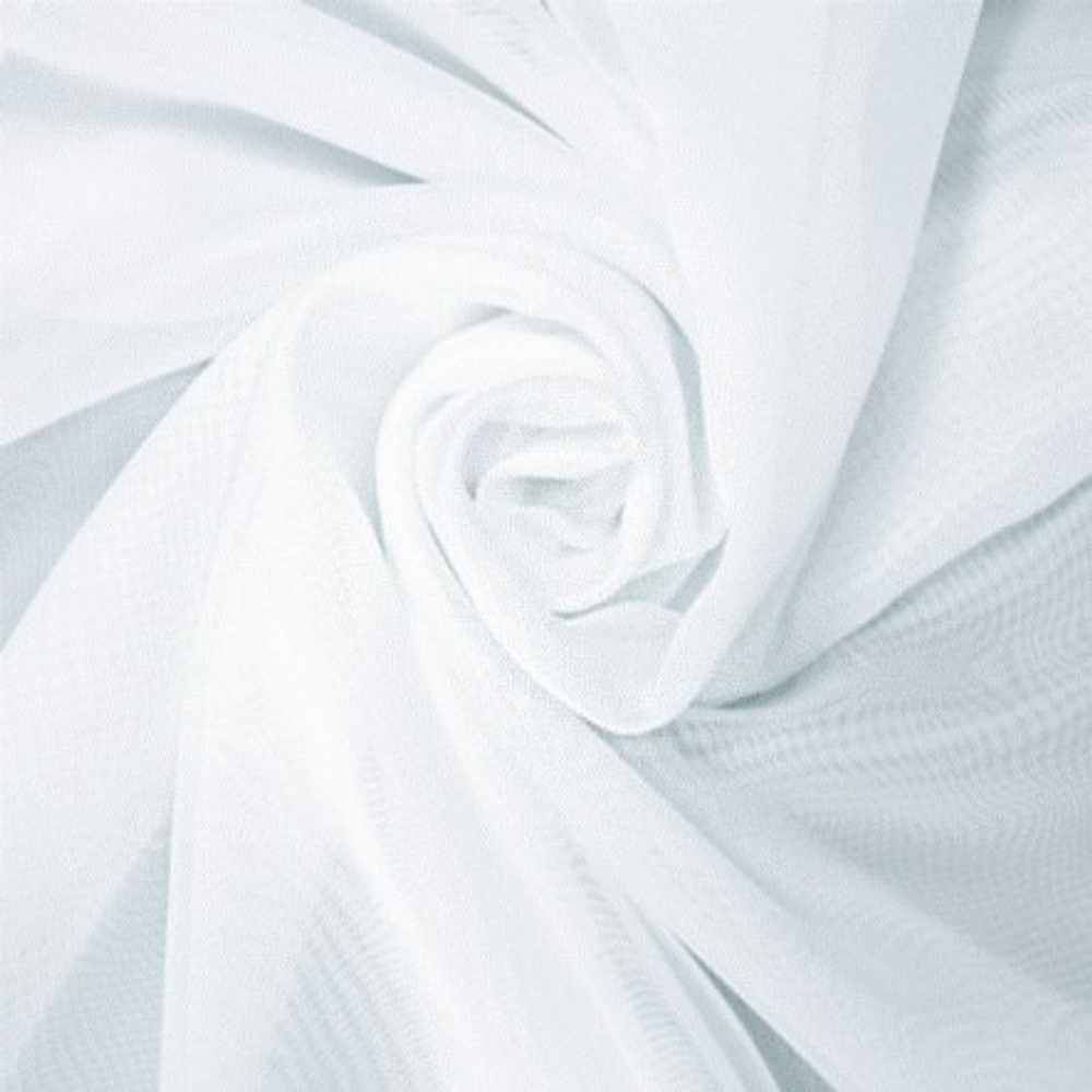 Занавеска из вуали "Ф. СИРЕНА" на шторной ленте, цвет белый, Польша.