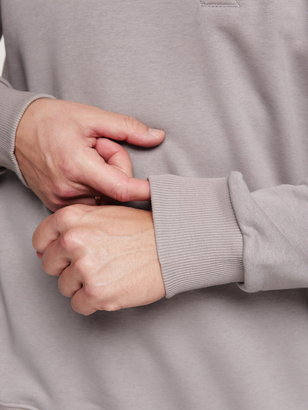 Косоворотка-свитшот Варгградъ мужской светло-серый "Волколак" без начёса