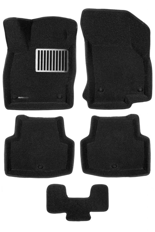 Коврики салона для SKODA Karoq (2017-) Euromat 3D Lux черные. Арт. EM3D-004501