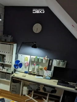 Краска для стен моющаяся DEKO ART интерьерная без запаха, графит 2.5кг