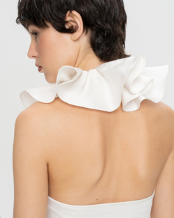 Топ из хлопка с театральными воланами