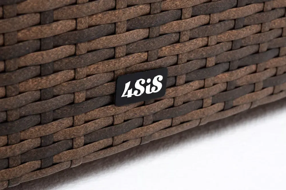 "Лунго" кашпо для цветов большое плетеное из искусственного ротанга, цвет коричневый