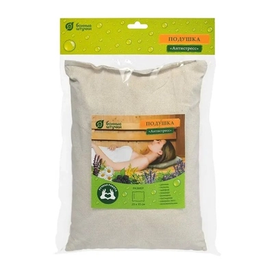 Подушка для бани «Антистресс», 25х35 см, травяная «Банные штучки»/9