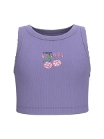 Летний кроп топ трикотажный детский