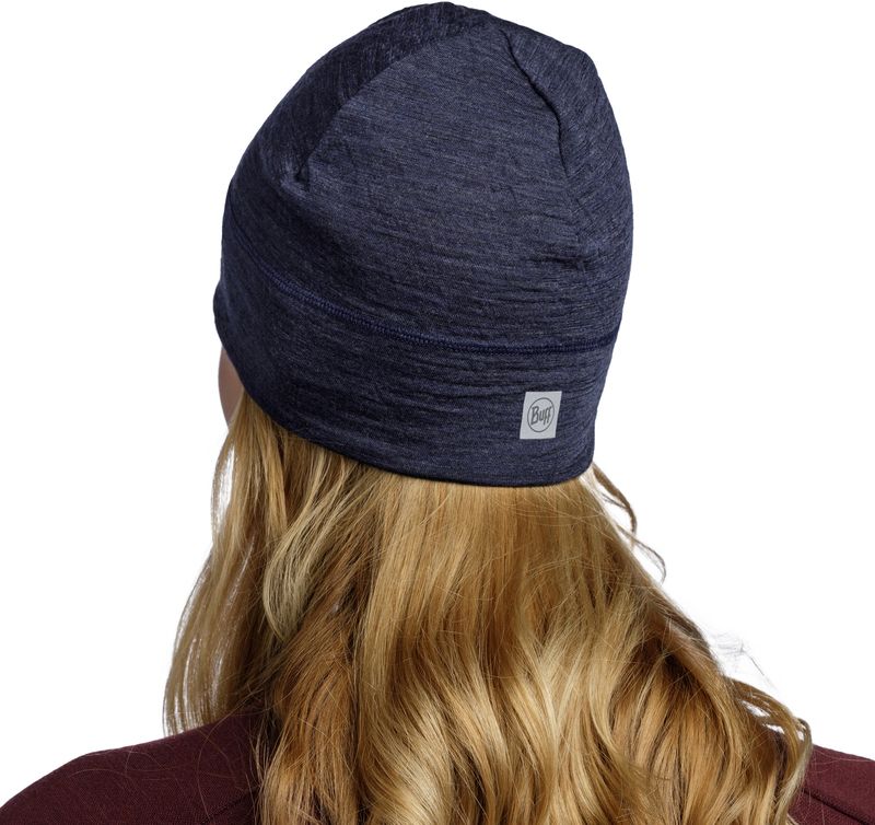 Шапка шерстяная Buff Merino Lightweight Solid Night Blue Bike Collection Фото 3