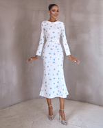 Платье Lina flower light blue
