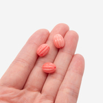 Подвеска резная, 11,2*8,2мм, коралловая пудра