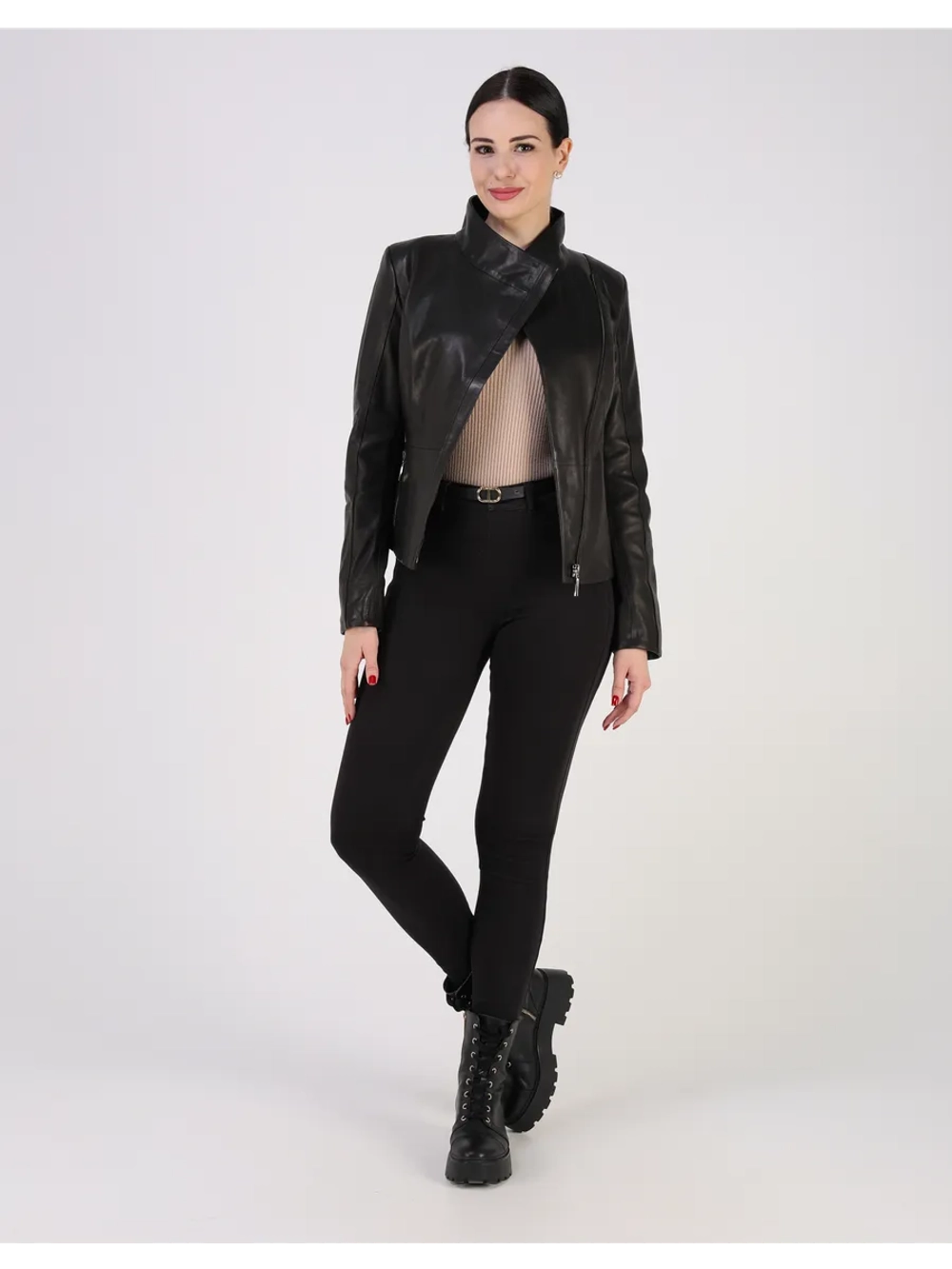 Кожаная куртка демисезонная косуха натуральная