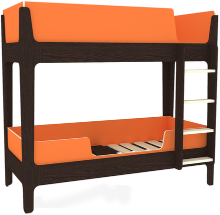 Кровать двухъярусная КарИВи Лотос Венге Оранжевый