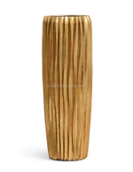 Кашпо TREEZ Effectory - Metal - Высокий конус Design Wave - Сусальное золото