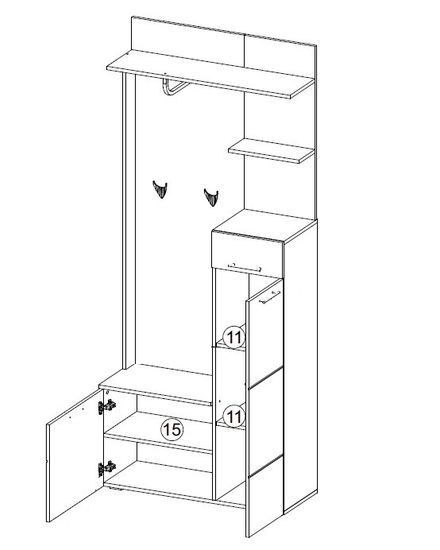 Прихожая ЛАЙН 10.16