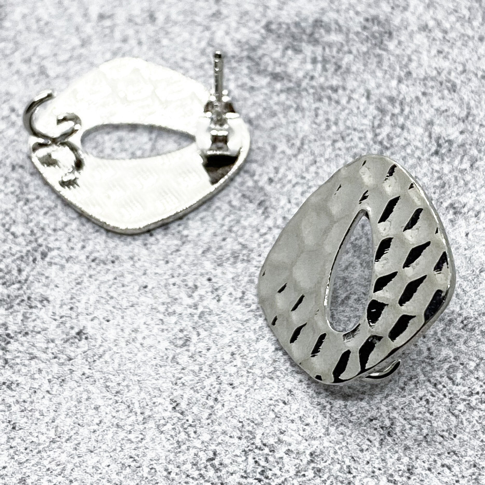 Швензы-гвоздики, цвет серебро, 20*20 мм, цена за пару