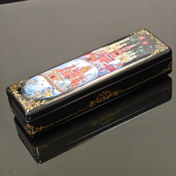 Шкатулка "Москва" с ручной росписью 20х6см