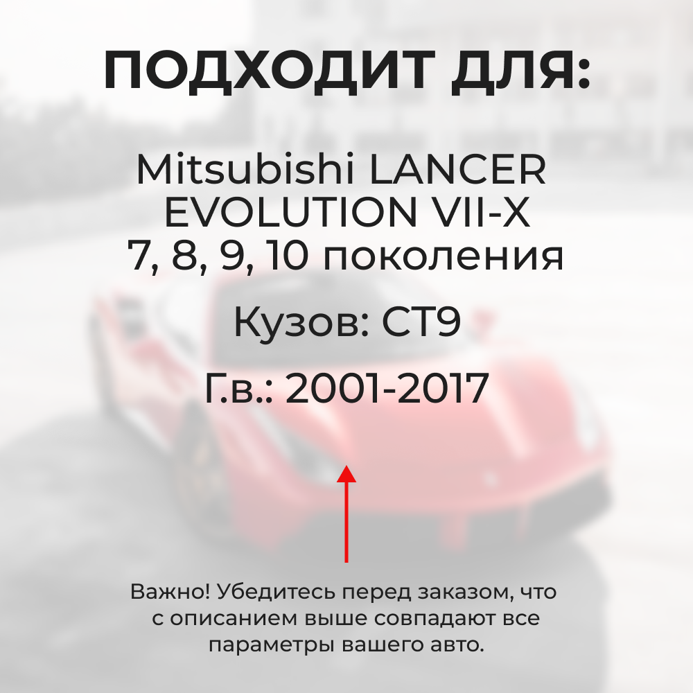 Ремкомплект ограничителей дверей Mitsubishi LANCER EVOLUTION (VII-X) CT9 (2 двери, тип 6) 2001-2017