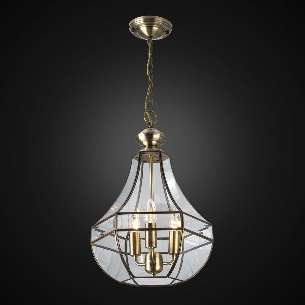 Citilux Гера-1 CL444130 Люстра подвесная витражная Бронза