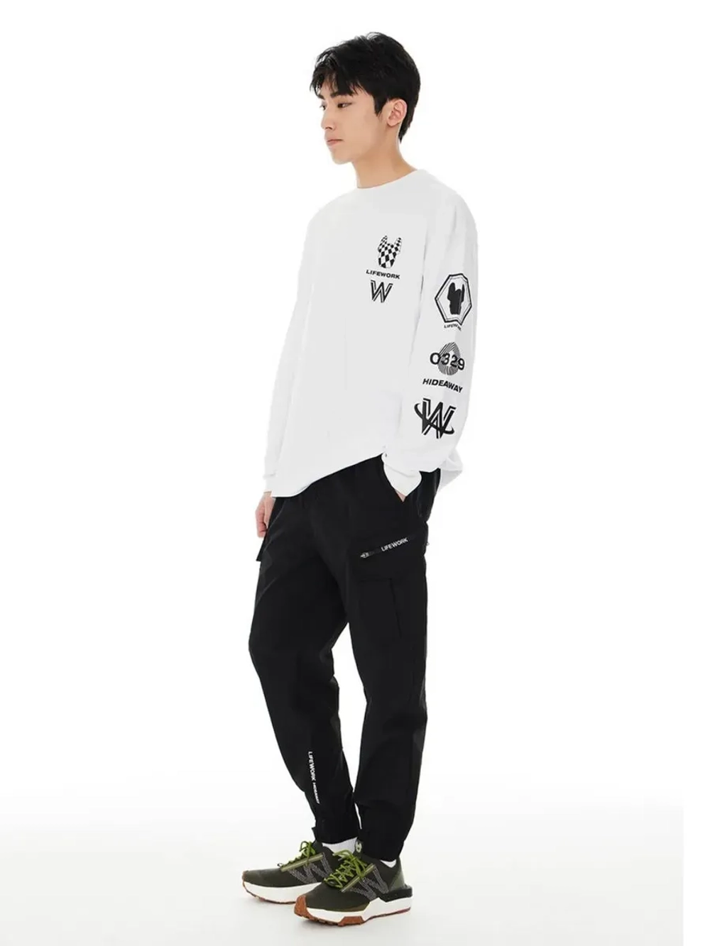 Брюки джогеры в стиле карго нейлоновые