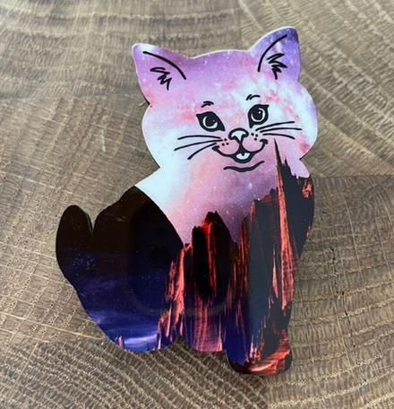 Брошь "Кот космический"