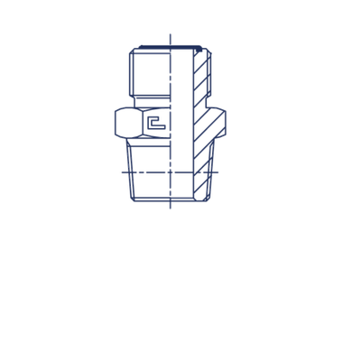 Штуцер ORFS 13/16" NPT 3/4" CAST