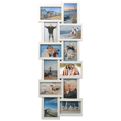 HENZO 81214 на 12 фото (6х15х10,6х10х15) Holiday пластик (белая) ф/рамка